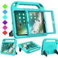 thumbnail image 1 of BMOUO Kids Case for iPad 9.7 2018/2017/iPad Air 2/1/Pro 9.7-Built-in Screen Protector Shockproof Handle Convertible Stand Case for iPad 9.7 Inch 2018 (6th Generation)/2017 (5th Generation),Turquoise, 1 of 8