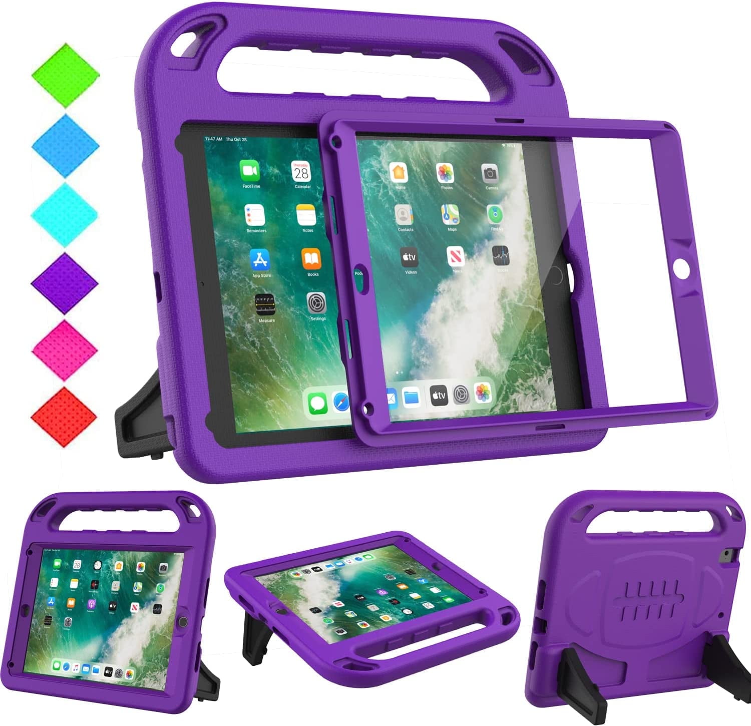 BMOUO Custodia Per Bambini Per IPad 9.7 (6ª/5ª Gen E Air 2) – Antiurto Con Maniglia E Supporto, Protezione Schermo Inclusa