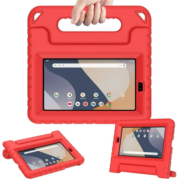 BMOUO Kids Case for onn. 7" Tablet, 32GB, (2024 Model) (Model:100135924) Tablet , Light Weight Shockproof Handle Stand Case with Screen Protector for Walmart Onn 7 inch Gen 4 2024 Tablet , Red