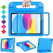 BMOUO Kids Case for iPad A16 11th Generation 11 Inch 2025, iPad 10th Generation 10.9" 2022 with Built-in Screen Protector Durable Shockproof Lightweight Handle Cover for iPad 10/11 Gen, Blue