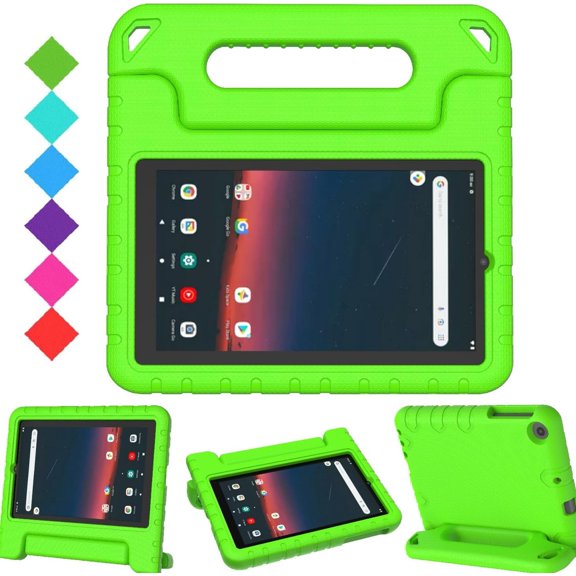 BMOUO Kids Case for Walmart Onn 7 inch Gen 3 2022 (Model:100071481), Light Weight Shockproof Convertible Handle Stand Case for Onn 7" Tablet 2022 (Only Fit for 2022, 3rd Gen),Green