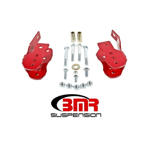 BMR 05-14 S197 Mustang Bolt-On Control Arm Relocation Brackets - Black Hammertone - CAB005H Fits select: 2005-2014 FORD MUSTANG