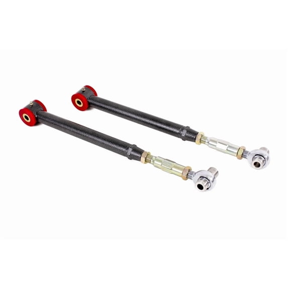 BMR Suspension On-Car Adjustable Lower Control Arms and Rod End Combo for 2005-2014 S197 Mustang - Black Hammertone