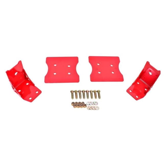 BMR 79-04 Fox Mustang Lower Torque Box Reinforcement Plates - Red Fits select: 1998-2004 FORD MUSTANG, 1994 FORD MUSTANG GT