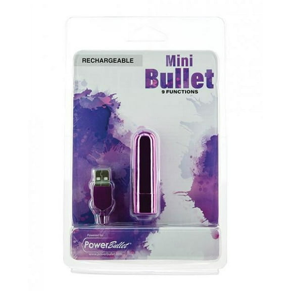 BMS Enterprises Mini Bullet Rechargeable Bullet - 9 Functions Purple
