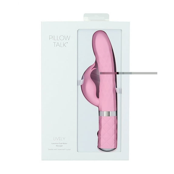 BMS Enterprises Pillow Talk Lively Dual-Motor Rabbit Vibrator - Pink