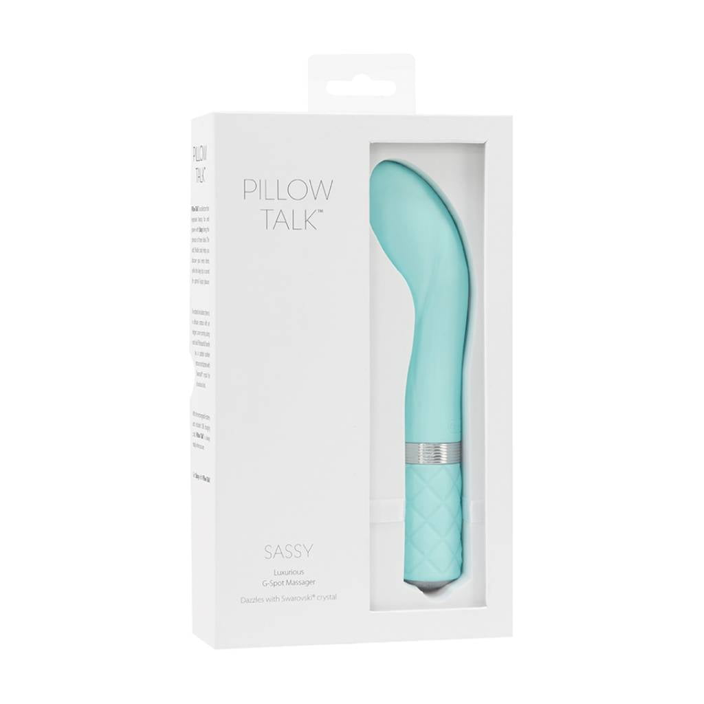 Bms Pillow Talk Sultry 360 Rotating Shaft Rechargeable Massage Wand Vibrator Teal main image 1