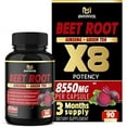 BMVINVOL Beet Root Extract Capsules 8550mg Green Tea, Red Spinach