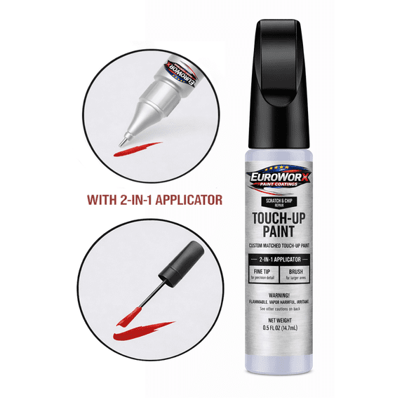 BMW 300 Alpine White III 2-in-1 Touch Up Paint Pen + Brush: Precision Factory Match Color Only