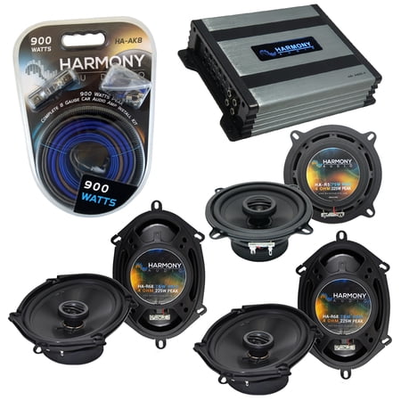 BMW 323 1997-2001 Factory Speaker Replacement Harmony (2)R68 R5 & HA-A400.4 Amp