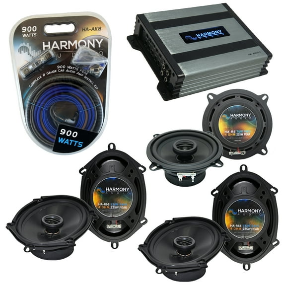 BMW 323 1997-2001 Factory Speaker Replacement Harmony (2)R68 R5 & HA-A400.4 Amp