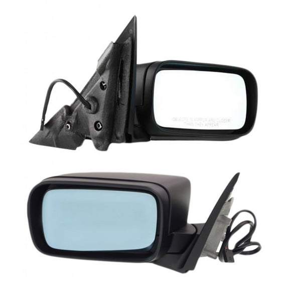 For BMW 330i 2001 2002 2003 2004 2005 Door Mirror Driver and Passenger Side | Pair | Power | Non Heated | Manual-Folding | Sedan | Replacement For 51168245125, 51168245128 | BM1320117, BM1321117