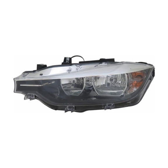 For BMW 330i/335i/340i GT xDrive 2018 Headlight Driver Side | Plastic | Clear Lens | Black Housing | Replacement For BM2518166 | 63117365599, 114-60635L