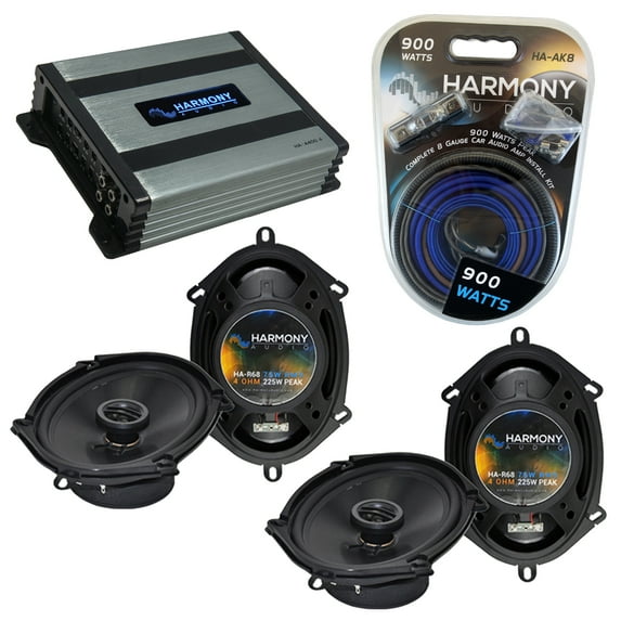 BMW 5 Series 1990-1996 Factory Speaker Replacement Harmony (2)R68 HA-A400.4 Amp