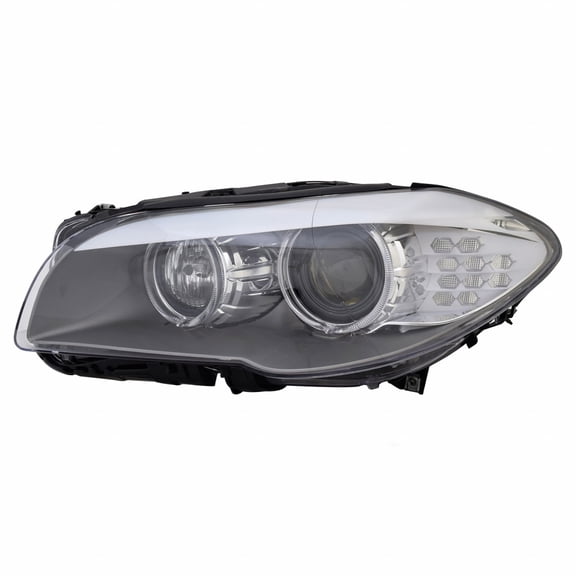 For BMW 528i/535i/550i 2011 2012 2013 Headlight Assembly Driver Side | Lens & Housing | w/ Adaptive HID | CAPA | Replacement For BM2502173, BM2502173C | 615343899688, 63117271903