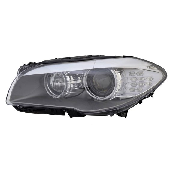 For BMW 528i xDrive/M5 2012 2013 Headlight Driver Side | HID | Clear Lens | Lens and Housing | With Auto Adjust Headlights | Replacement For 63117271903-PFM
