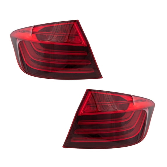 For BMW 550i GT 2014 2015 Tail Light Assembly Driver And Passenger Side | Pair | Outer | Red Lens | LED | Including Hybrids | BM2804111, BM2805111 | 63217312707, 166-60454L, 166-60453R, 63217312708