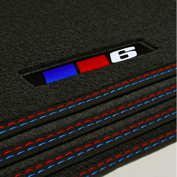 BMW 6-Series Floor Mats - Convertible & Coupe F12, F13 - 6 Logo