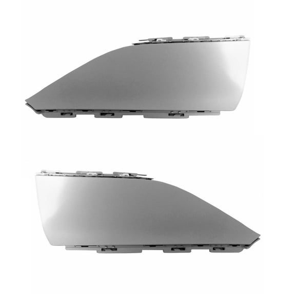 For BMW 740i/740i xDrive 2020 2021 Bumper Cover Trim Driver and Passenger Side | Pair | Front | Prime Light Gray Plastic | Replacement For BM1016100, BM1017100 | 191275787304, 191275787311