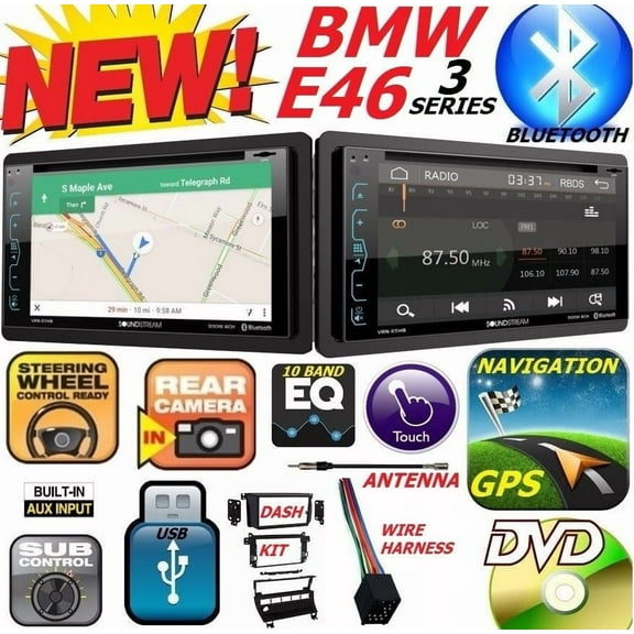 BMW E46 NAVIGATION GPS SYSTEM DVD CD USB BT BLUETOOTH Car Stereo Radio