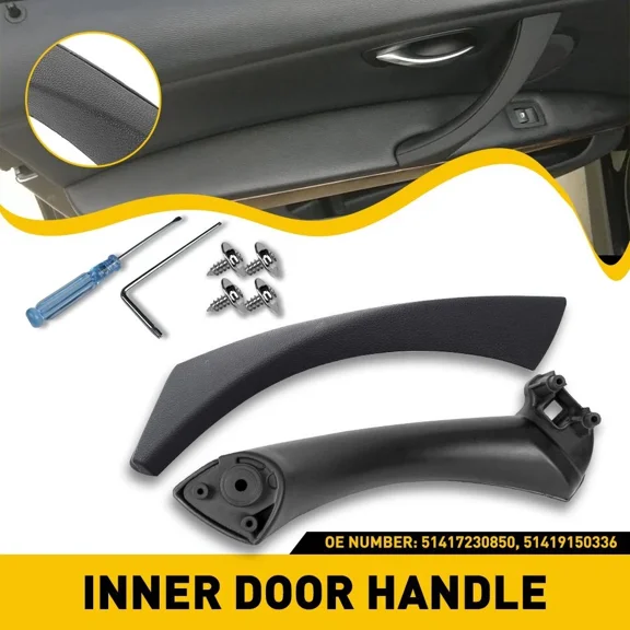 BMW E90 E91 E92 3-Series Inner Door Handle Cover Right Passenger Black 2004-2012