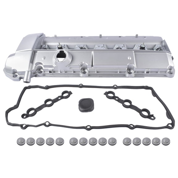 BMW Engine Valve Cover - Aluminum, Silver - OEM # 11121748630/11121703341 - 323is, 328i, 528i, M3, Z3 2.8L/3.2L