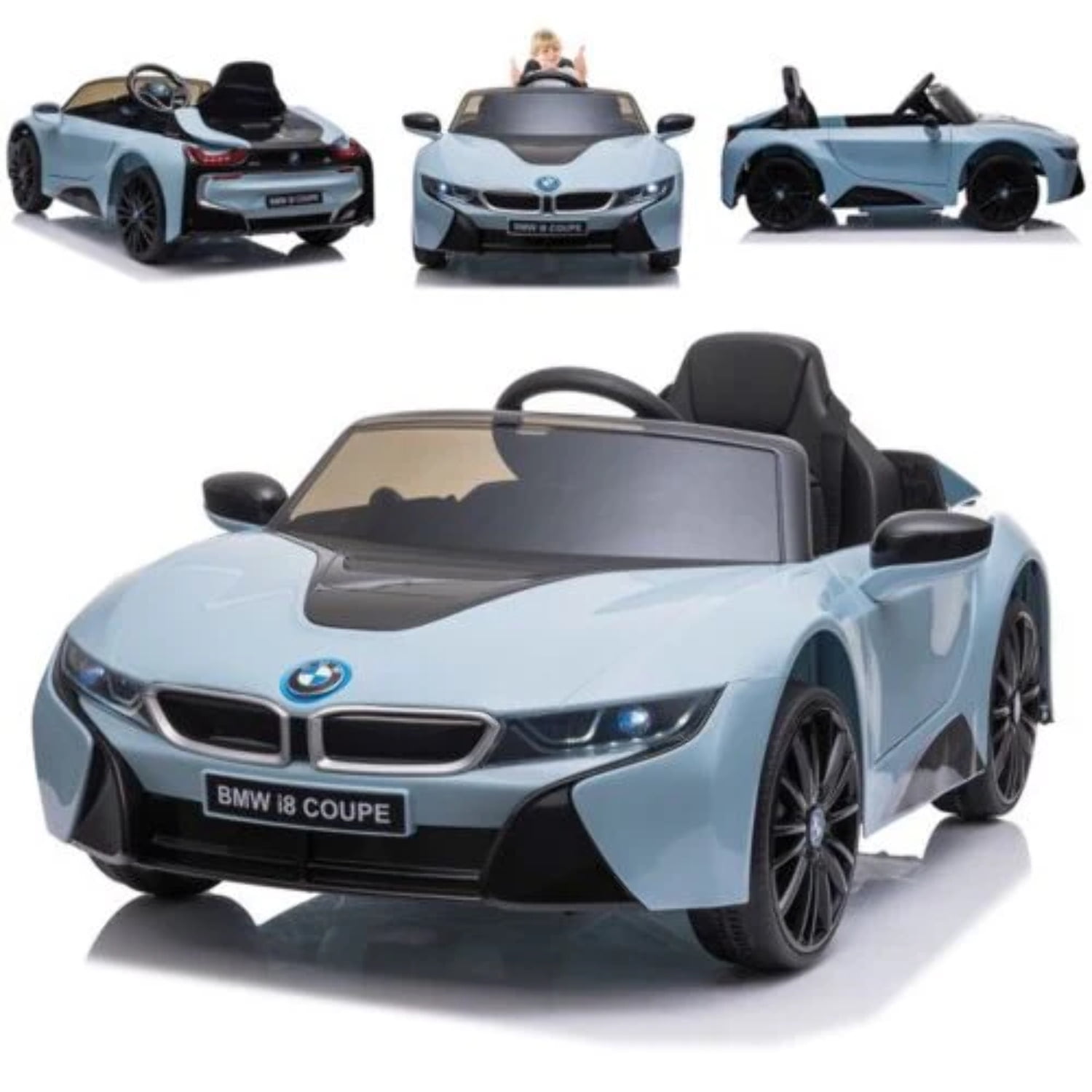 BMW I8 Licensed 12V Battery Powered RideOn Car for Kids with Remote