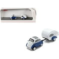 thumbnail image 1 of BMW Isetta Blue and White with Home Trailer 1/87 (HO) Diecast Model Car by Schuco, 1 of 1