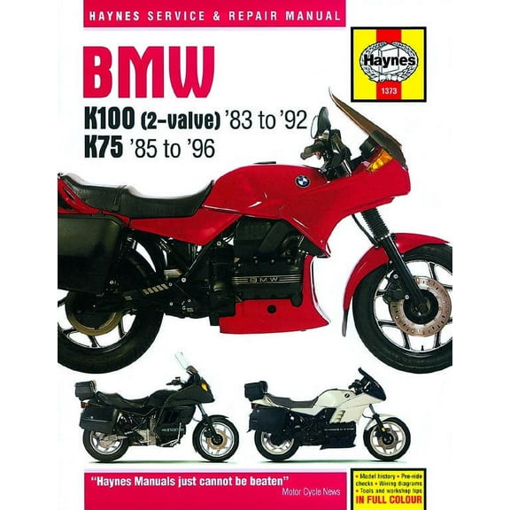 BMW K100 2-valve (83-92) & K75 (85-96) Haynes Repair Manual ^
