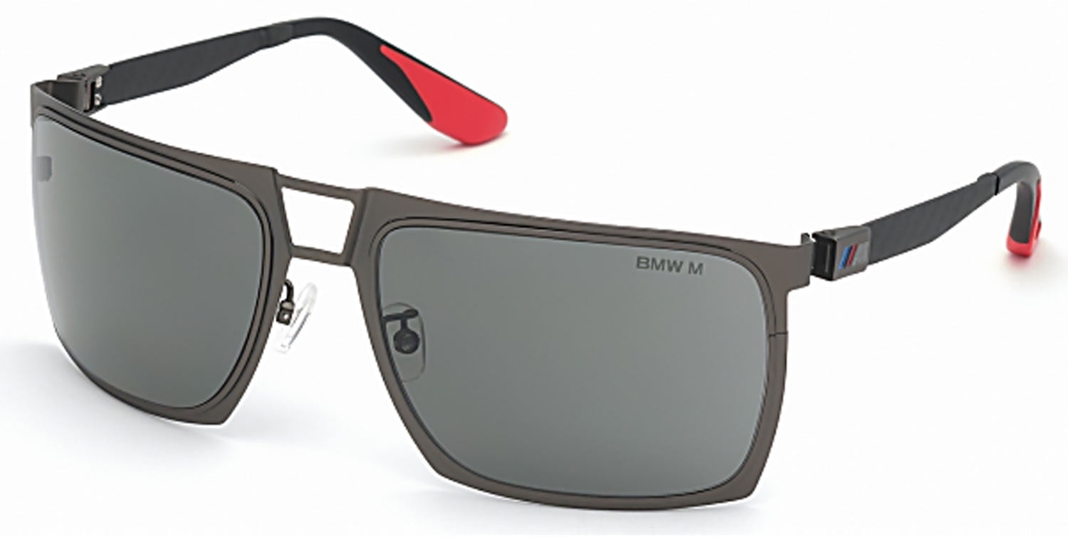 BMW M BW0009P-09D Unisex Matte Grey Sunglasses Grey Lens