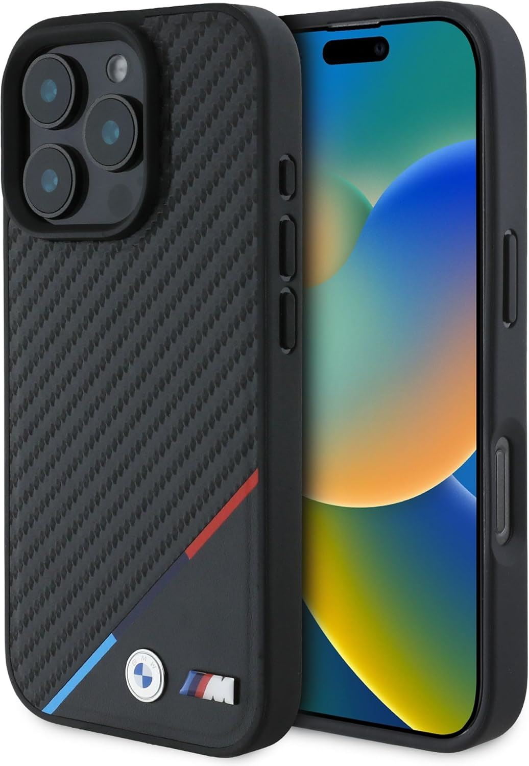 BMW M Carbon Tricolour Line Case with MagSafe for iPhone 16 Pro 6.3 ...