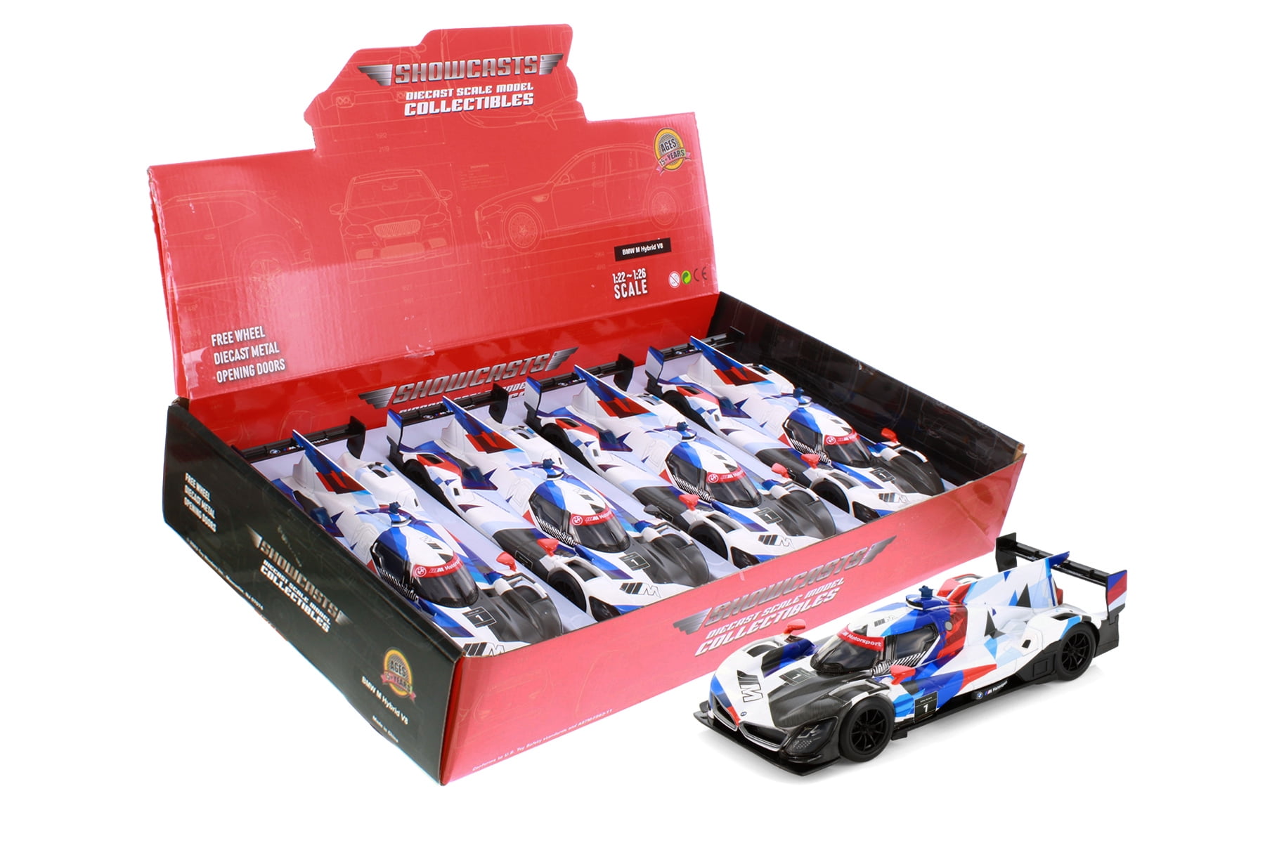 BMW M Hybrid V8, Blue/White/Red - Showcasts 68285D - 1/24 Scale Diecast Model Car