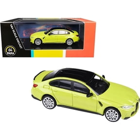 BMW M3 (G80) Sao Paulo Yellow with Black Top 1 64 Diecast Model Car by Paragon