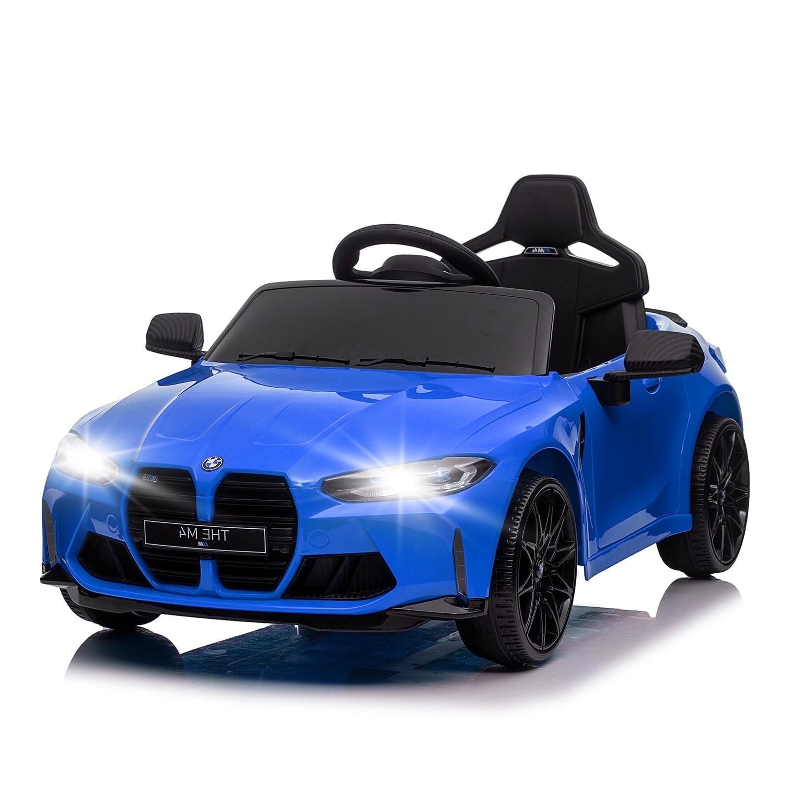 Homefun BMW M4 12V Blue Ride On Car for Kids,With Parents Remote Control,Kids Electric Car,Battery Powered Cars for Kids