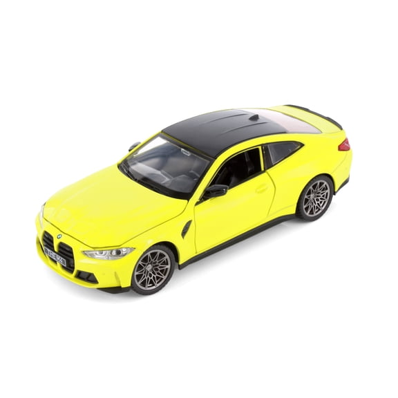 BMW M4 Compact Executive Car, Yellow - Showcasts 68280D - 1/24 Scale Diecast Model Car