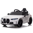 thumbnail image 1 of BMW M4 Electric Car for Kids, Battery Powered Ride On Car with Remote Control, Ride On Toy for 3-4 Years Old Kids with USB, MP3. Bluetooth, LED Light, White, 1 of 9