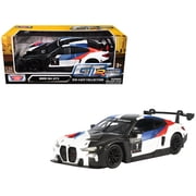 BMW M4 GT3 #1 White with Black, Blue and Red Graphics "GT Racing" Series 1/24 Diecast Model Car by Motormax