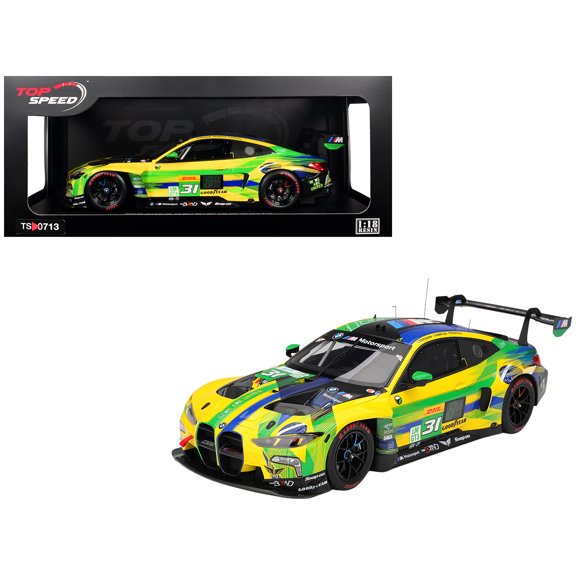BMW M4 GT3 EVO #31 Pedro Ebrahim - Augusto Farfus - Yasser Shahin "The Bend Team WRT" WEC "6 Hours of Sao Paulo" (2025) 1/18 Model Car by Top Speed