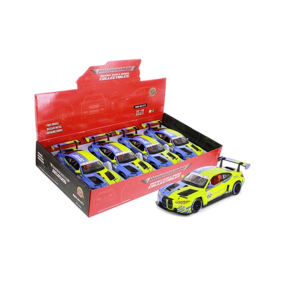 BMW M4 GT3 Liberty Racing Car #02, Green/Blue - Showcasts 68282GD - 1/24 Scale Diecast Model Car