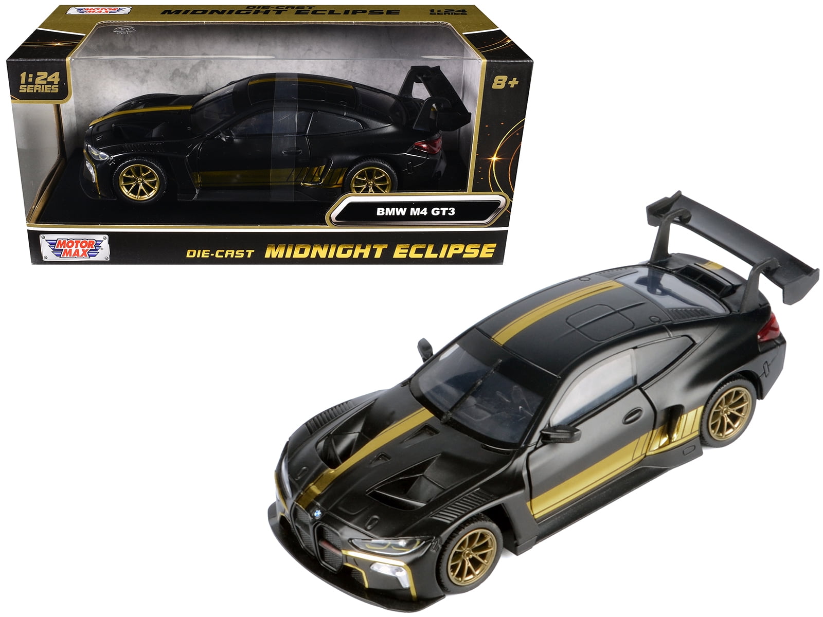 BMW M4 GT3 Matt Black with Gold Stripes 