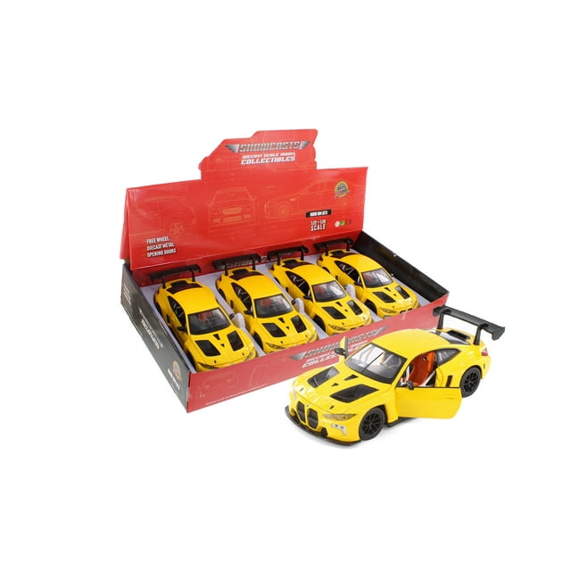 BMW M4 GT3, Yellow Showcasts 68277D 1/24 Scale Diecast Model Car