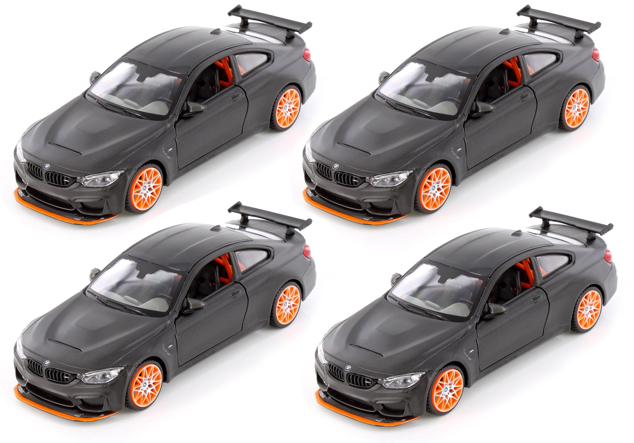 BMW M4 GTS, Matte Gray - Showcasts 37246 - 1/24 Scale Set of 4 Diecast Model Toy Cars