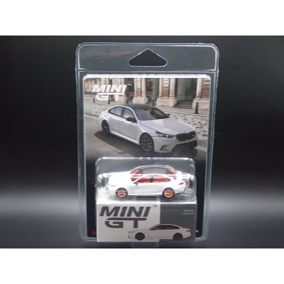 BMW M5 WHITE, ORANGE CHROME CHASE TSM MODEL MINI GT 1092 1/64 SCALE 2026