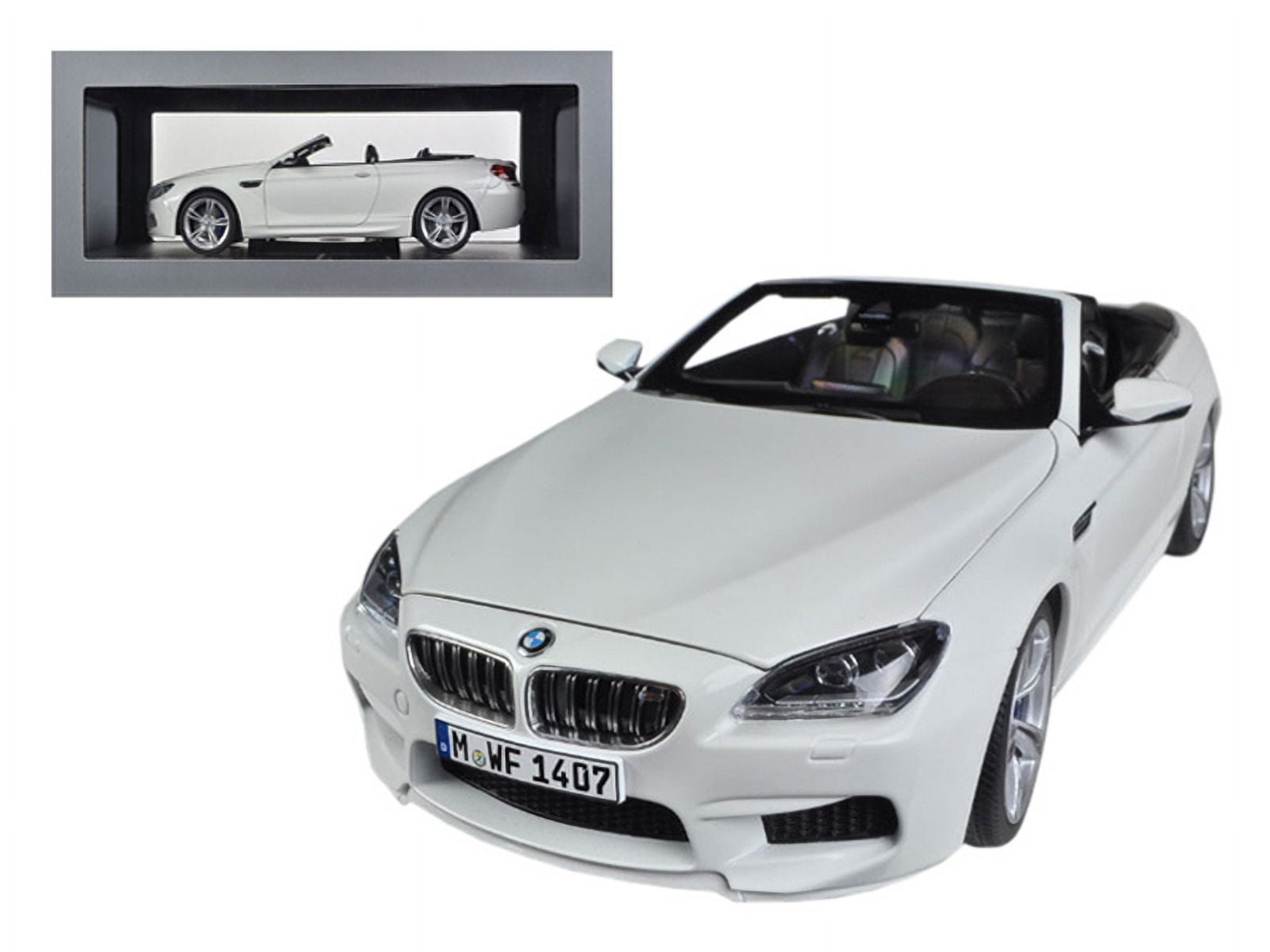 BMW M6 F12M Convertible Alpine White 1/18 Diecast Car Model by Paragon