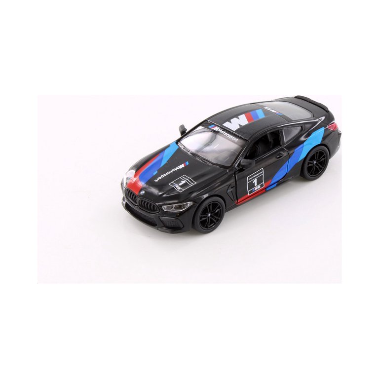 Voiture Miniature BMW M8 Competition 1:38 – Bleue, Métal, Jouet Collection Kinsmart