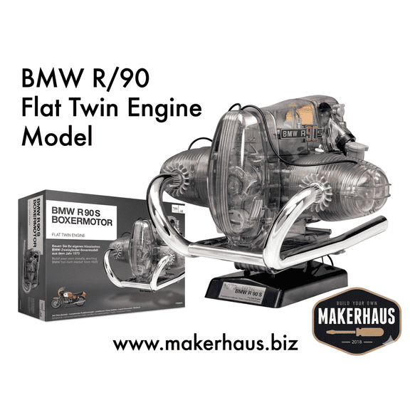 BMW R/90-S Flat Twin Engine Model Kit with Collector's Manual