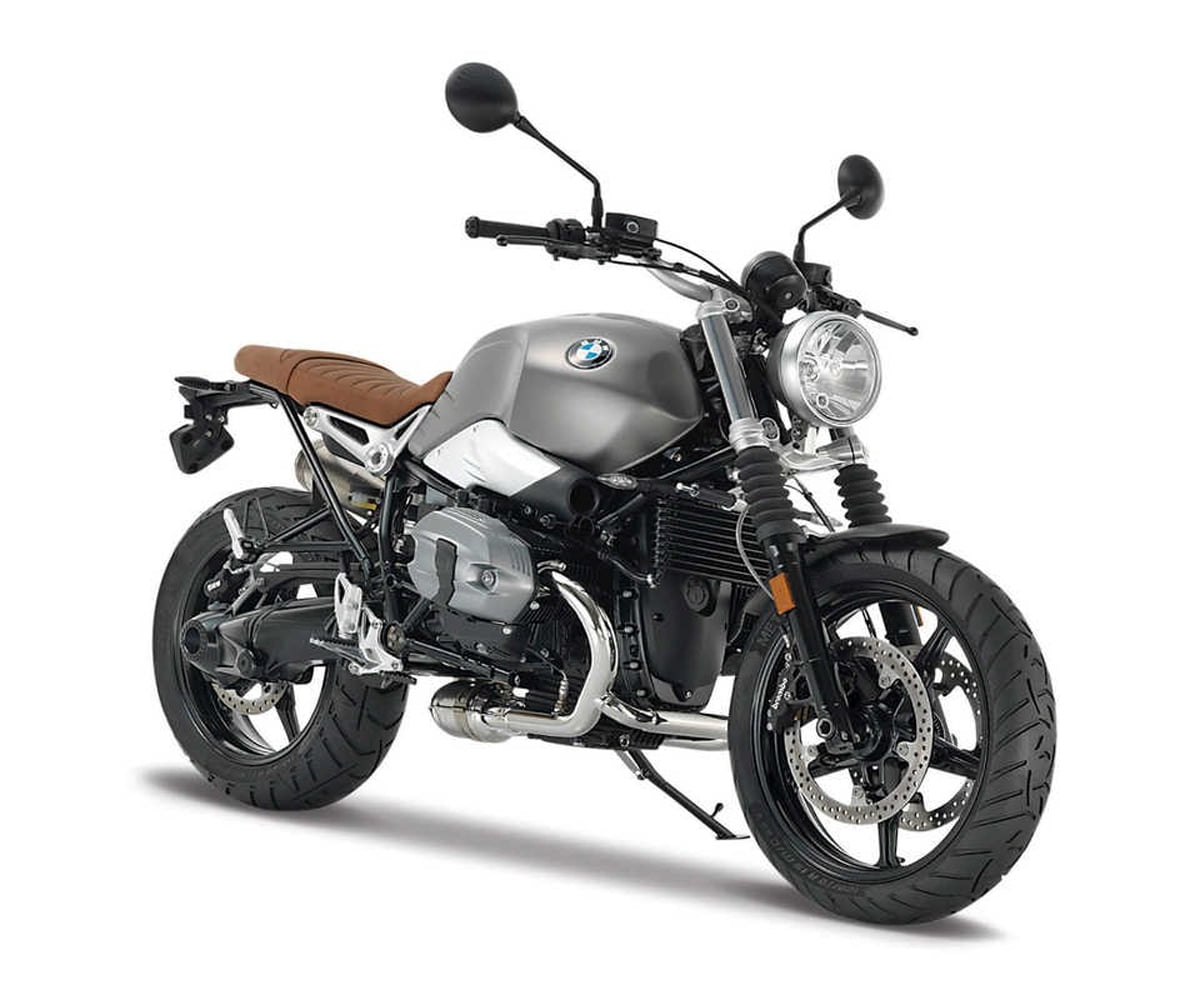 BMW R Nine T Scrambler Motorcycle [1:18 scale in Silver]
