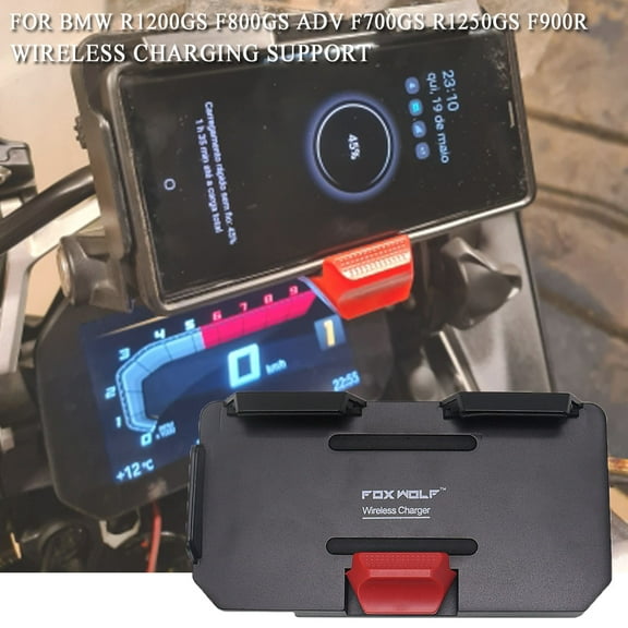 For BMW R1200 R1250GS S1000XR F750GS F850GS F900R Motorcycle Phone Navigation Support Wireless Charger Phone Holder Faster Charger Fit Most for bmw models
