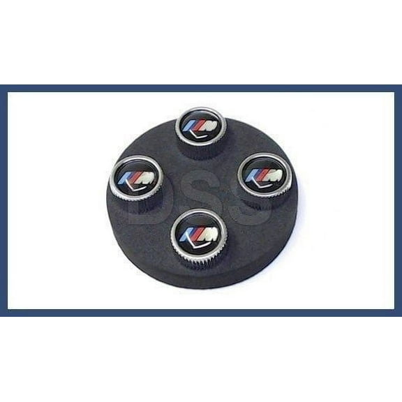 BMW Set of M Valve Stem Caps Silver Tire Caps M3 M5 M6 GENUINE + Warranty NEW