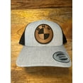 thumbnail image 1 of BMW Trucker Custom Car Hat Custom made leather patch trucker hat. Personalized, text, business logo., 1 of 5